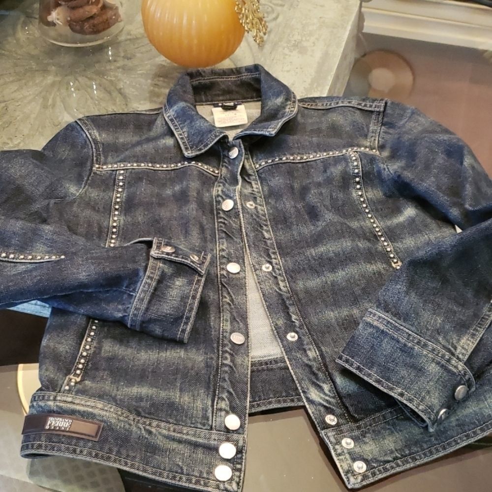 Gianfranco Ferre womens Jeans Jacket medium fit